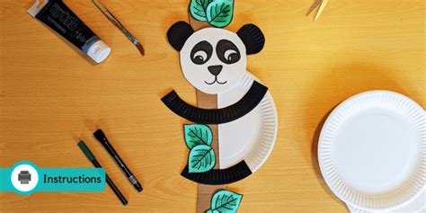 Climbing Panda Bear Paper Plate Craft Twinkl Crafts
