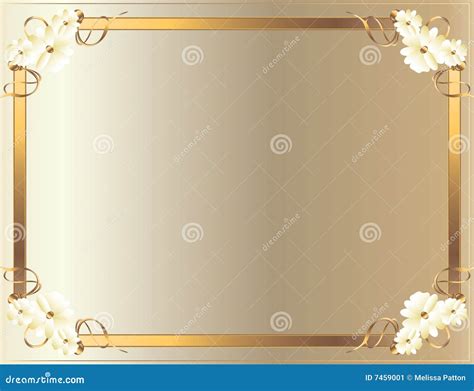 White Gold Flower Frame Stock Image Image 7459001