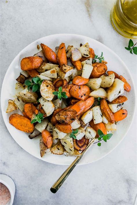 Herb Roasted Turnips And Carrots ⋆ Super Easy 5 Ingredients 30 Mins