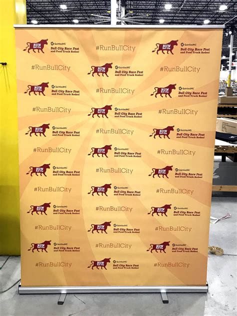 Step And Repeat Retractable Banner Stand Media Backdrop