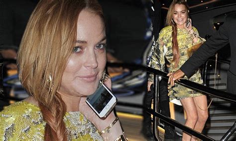 Lindsay Lohan Almost Loses Her Footing On Superyacht In Cannes Daily Mail Online