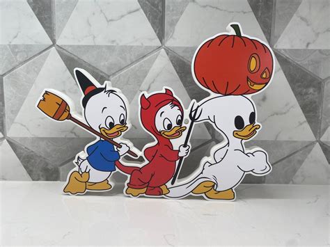 Huey Dewey And Louie Trick Or Treat Disney Decor Halloween Decor Etsy