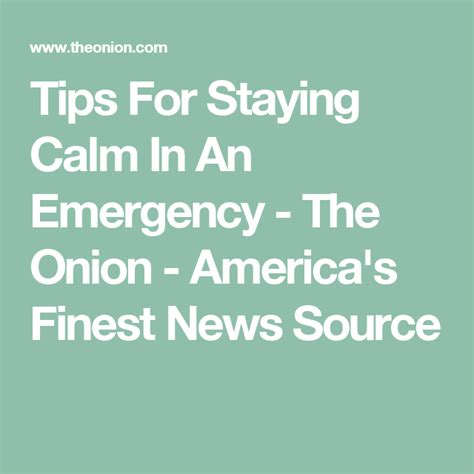 Tips For Staying Calm In An Emergency With Images Emergency Tips Calm