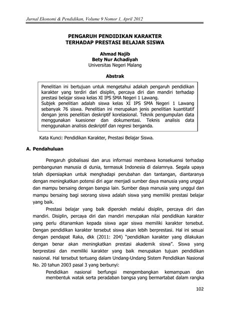 Jurnal Pengaruh Hasil Belajar Matematika Terhadap Hasil Belajar Ekonomi