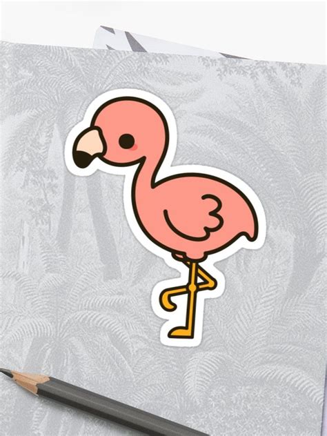 Cute Flamingo Sticker By Peppermintpopuk