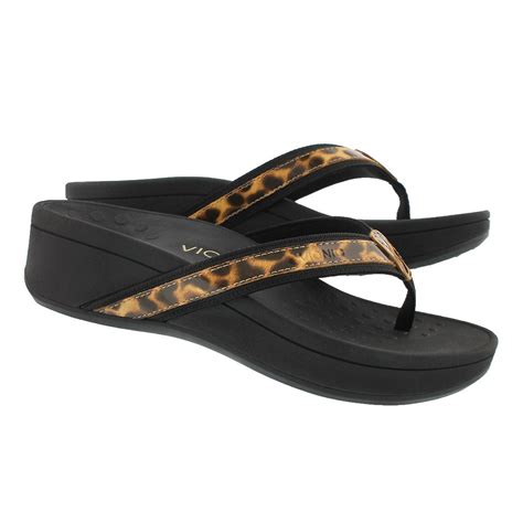 Vionic Womens High Tide Arch Support Thong Wedge Sandal Ebay
