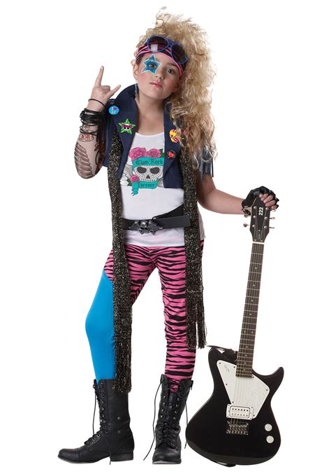 Girls 80s Glam Rocker Costume