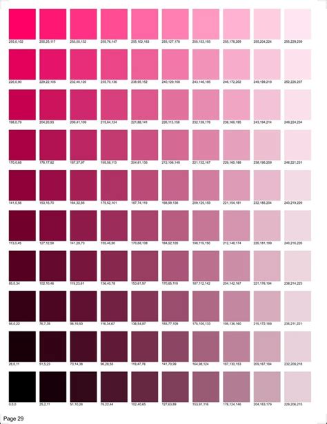 Km Designs Rgb Color Chart Pantone Color Chart Rgb Color Codes Skin