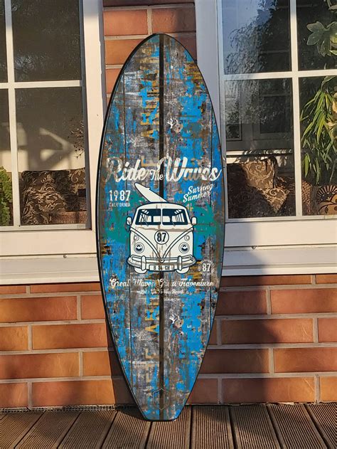 Surfboard Wall Art Surfers T Vintage Rusticbar Decor Etsy
