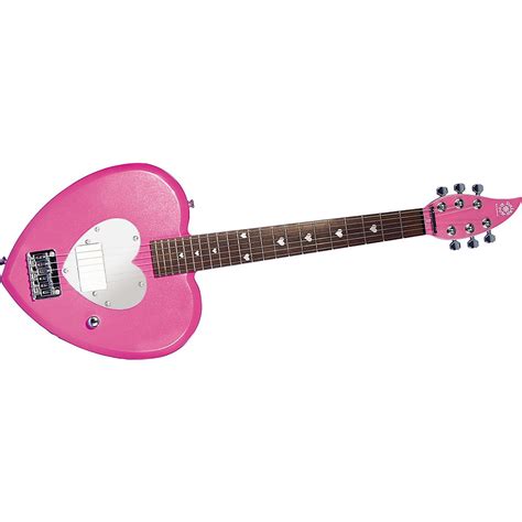 Daisy Rock Heartbreaker Short Scale Electric Guitar Pink Heart
