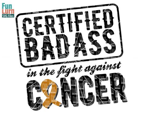 appendix cancer svg certified badass in the fight against etsy