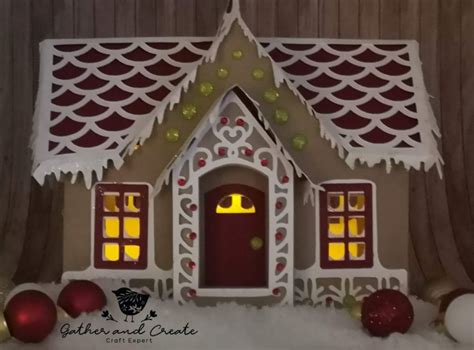 Cricut Maker Gingerbread House Esther Boulter Gather And Create Gingerbread House