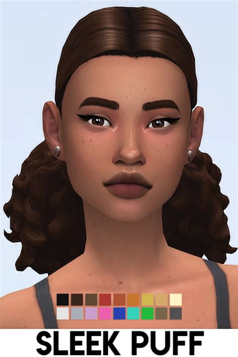 Sleek Puff Hair At Vikai Sims 4 Updates