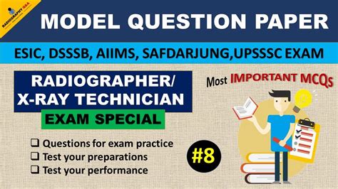 Radiographer And X Ray Technician Exam Model Question Paper