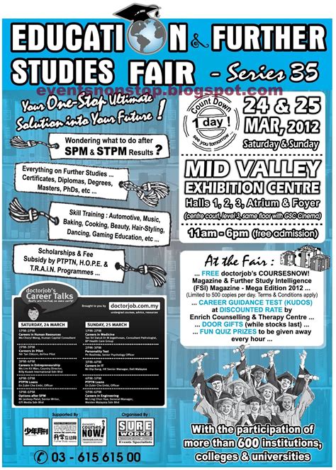 Visit careerfair.asia & pgef.asia now! Education & Further Studies Fair - Series 35 @ Mid Valley ...