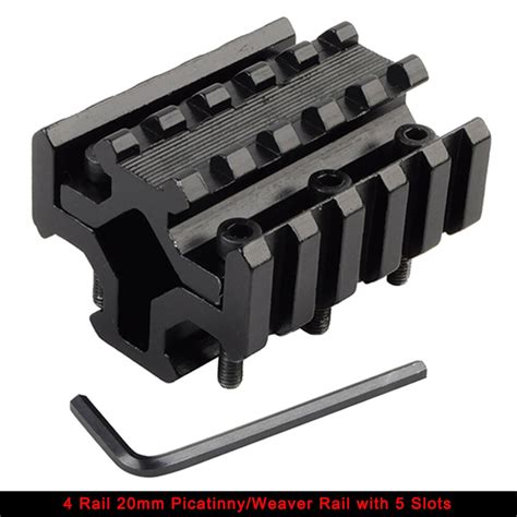 Aliexpress Com Buy Universal 20mm Scope Mount 4 Rail With 5 Slots Fit