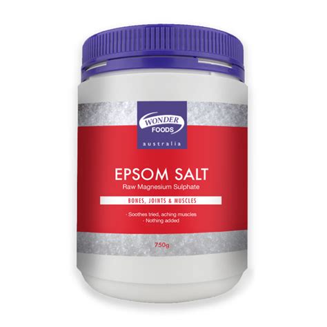 Epsom Salt Magnesium Sulphate Wonder Foods Australia