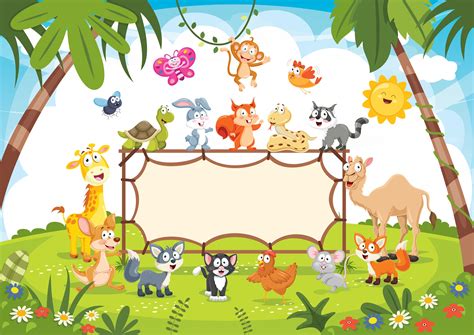 Wild Animals In Nature Holding Sign Download Free