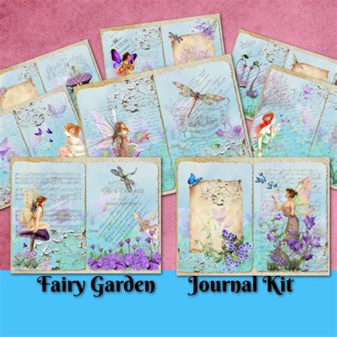 Vintage Fairy Story Junk Journal Digital Kit Printable Fairy Etsy