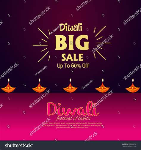 Diwali Festival Offer Poster Design Diwali Stock Vector Royalty Free