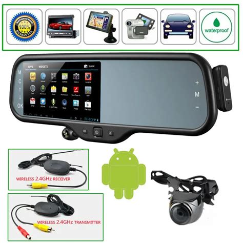 5 Android Gps 1080p Car Rearview Mirror Monitor Dvr Wifireversing