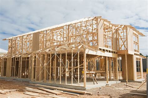 New Home Construction Framing Stock Image Image Of Joist