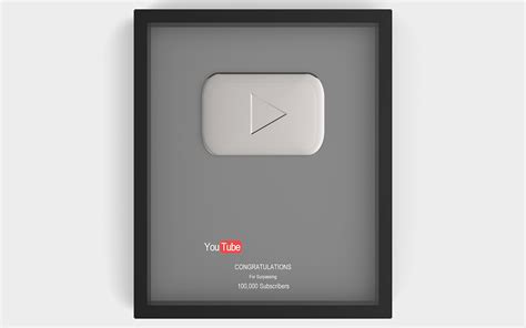 Custom Youtube Play Button D Printed Youtube Play Button Custom Award Custom Plaque