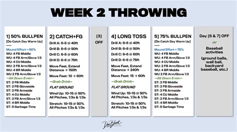 Free Five Week Throwing Program For Pitchers