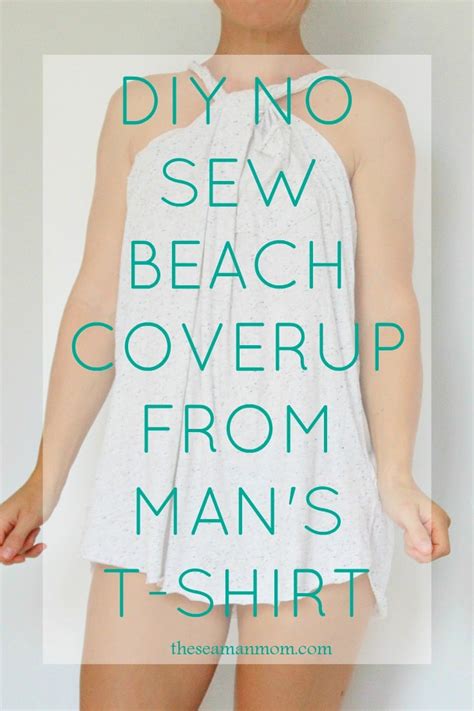 Diy Beach Cover Up No Sew From A Mans T Shirt