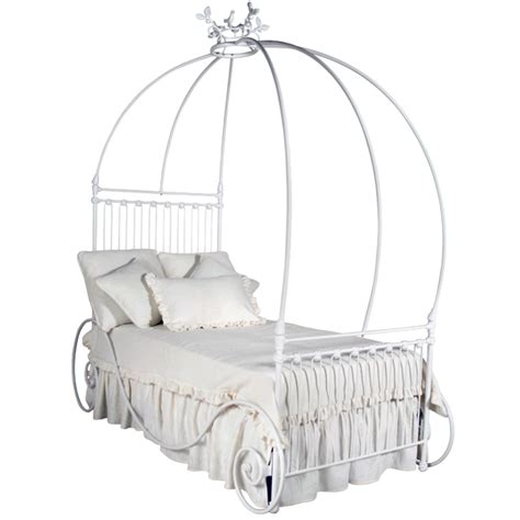 This disney princess carriage toddler bed with twinkling light up canopy is the ultimate first big bed and the perfect size for your little princess. Carriage Iron Canopy Twin Bed by Corsican Iron Furniture