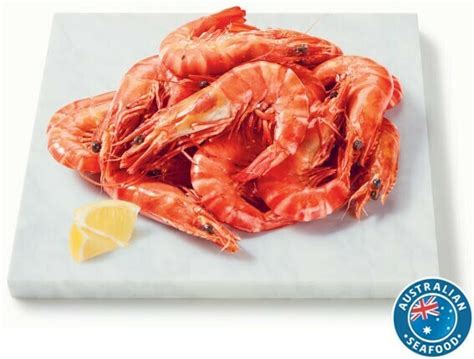 Australian Extra Large Cooked Black Tiger Prawns Thawed Offer At Coles