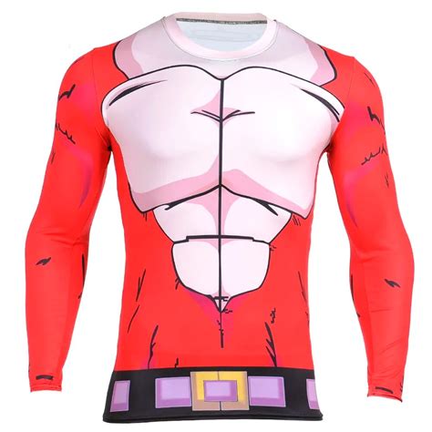 Free Shipping Sexy Dragon Ball Z T Shirt For Men Dragon Ball Vegeta Goku Super Saiyan Long