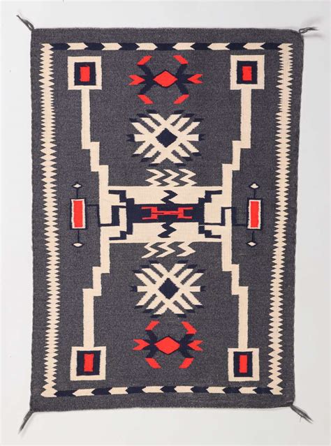 Historic Navajo Storm Pattern Navajo Rug For Sale