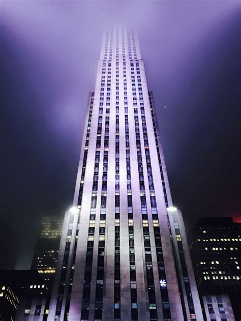 Rockefeller Center At Night In The Fog Smithsonian Photo Contest