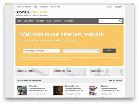 Free Business Directory Template