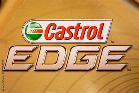 Castrol Edge Logo Motor Oil In Plastic Canisters Stock Photo Adobe Stock