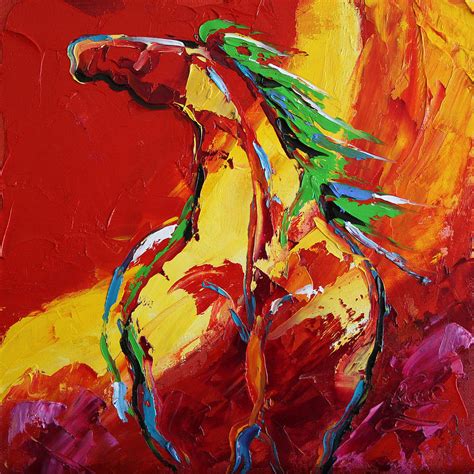 Red Sun Horse 20 2014 Painting By Laurie Pace Fine Art America
