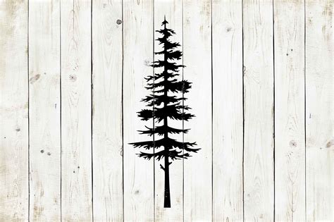 Pine Tree Stencil Spruce Pine Tree Reusable Color Draw And Etsy Uk
