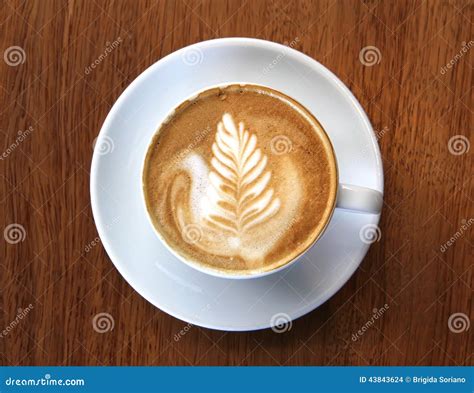 Cup Of Frothy Coffee Stock Photo Image Of Bubbles Frothy 43843624