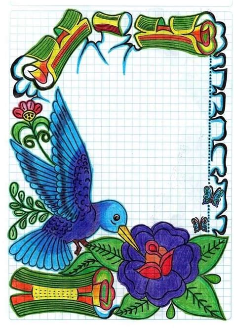 Carátulas Bellas Notebook Art Colorful Borders Design Page Borders