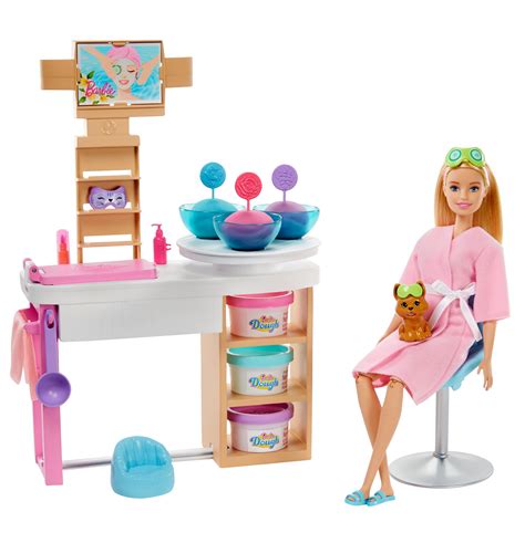 お気に入 Barbie Florist Playset With 12 In 3040 Cm Blonde Doll Flower Making Station 3 Doughs