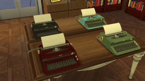 Ozyman4 Cc For The Sims 4 Recolorremodding Ok — Typewriter “1960