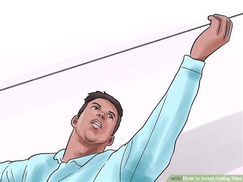 To determine the new ceiling height, measure six inches down from the lowest protruding structural or mechanical equipment (ducts, conduit, joists, beams) and mark this height on the walls at several locations. 3 Ways to Install Ceiling Tiles - wikiHow