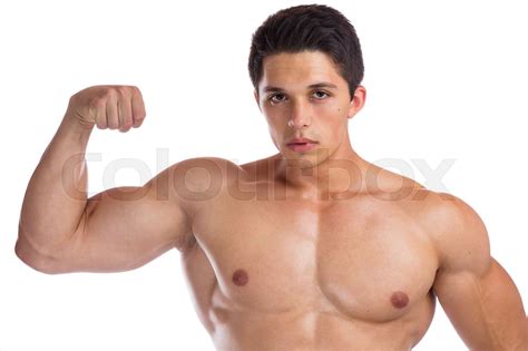 Bodybuilder Bodybuilding Flexing Biceps Muscles Body Builder Building