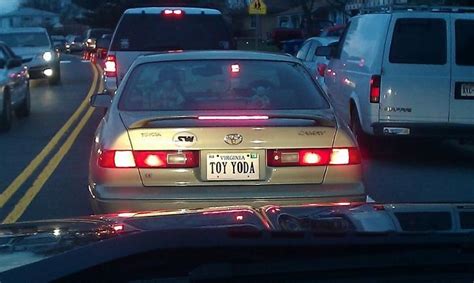 Best Puns Vanity Plate Practical Life Toyota Camry Car Humor Yoda Funny Posts Trending