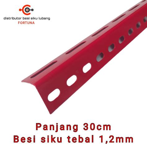 Jual Besi Siku Lubang Tebal 12mm Panjang 30 Cm Buat Rak Besi Siku