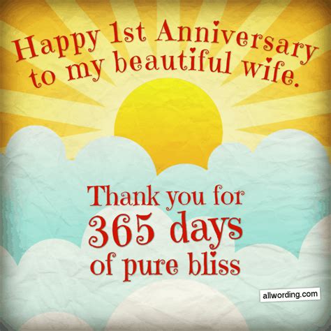 Fabulous 1st Anniversary Wishes For A Husband Wife Or Couple