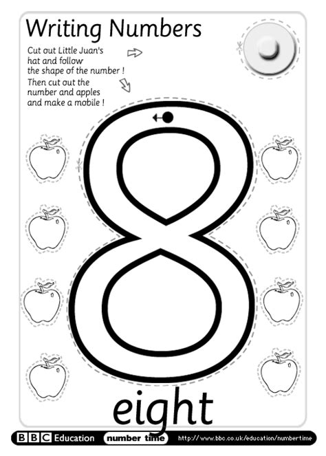 Bbc Numbertime Print And Do Writing Eight