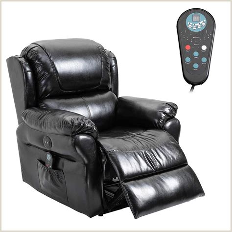 homcom power massage electric reclining sofa chair with heat remote control 8 massaging points
