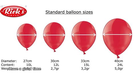 Balloon Sizes Youtube